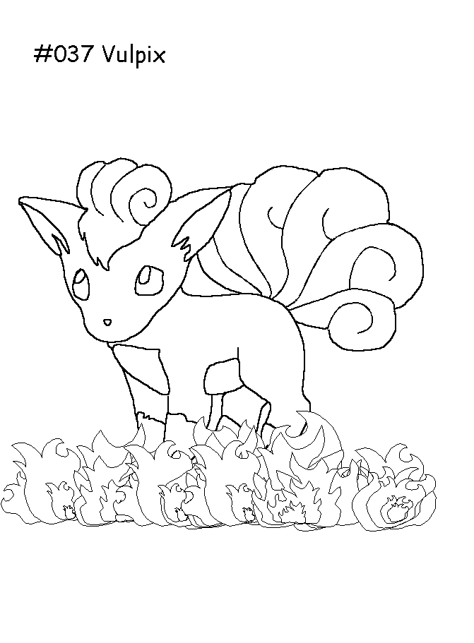 coloriage pokemon vulpix